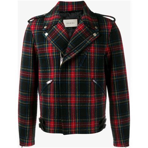 gucci plaid biker jacket|Gucci jacket butterfly.